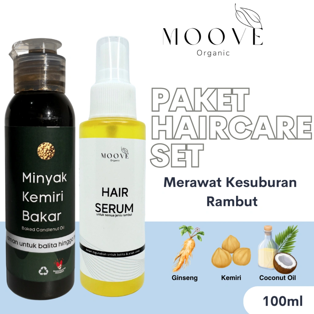 HAIR CARE SET MINYAK KEMIRI BAKAR + VITAMIN RAMBUT HAIR SERUM SPRAY - Penumbuh Rambut Rontok & Ketombe Cepat dan Tebal / Serum Rambut Rontok / Brewok Bulu Mata Alis / Hair Mask / Kemiri Bakar Asli Original 100% / Perawatan Rambut Botak Kering / Kemiry