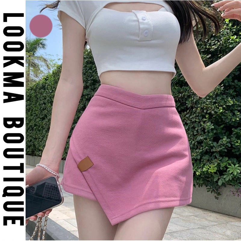 Lm Boutique~ Korean skort rok celana dustypink collection S972