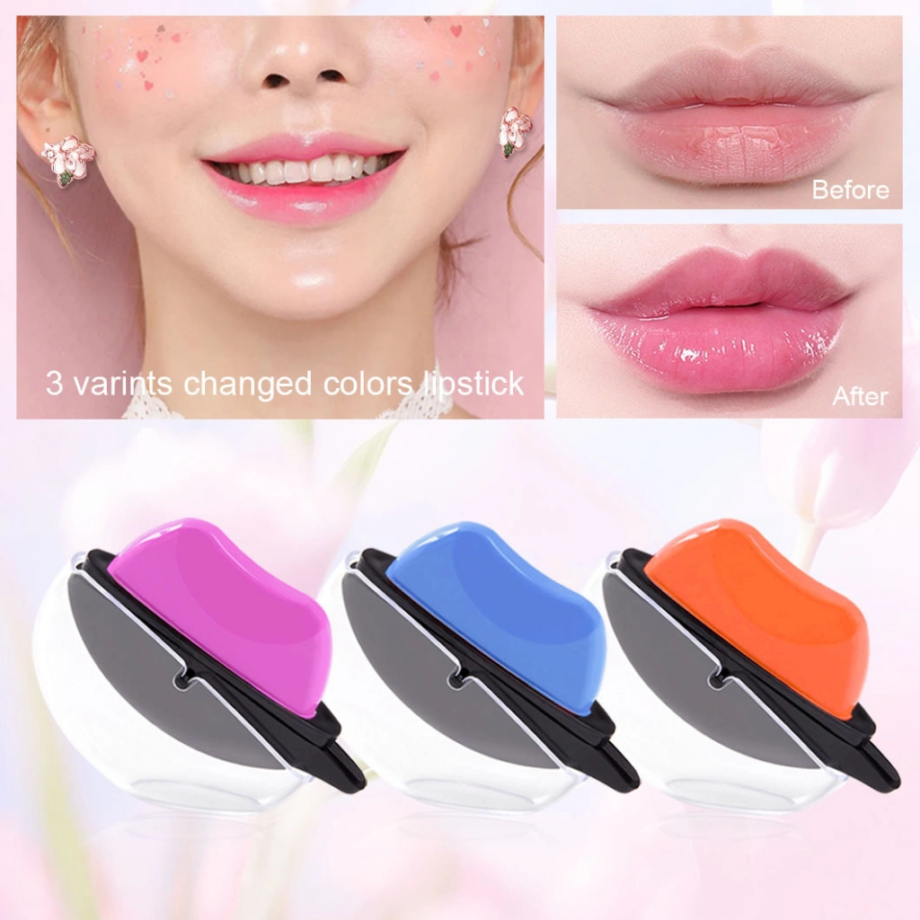 Lazy Lips Bentuk Bibir Moisturizing Lip Glow Lipstik Change Color Pink Tahan Lama