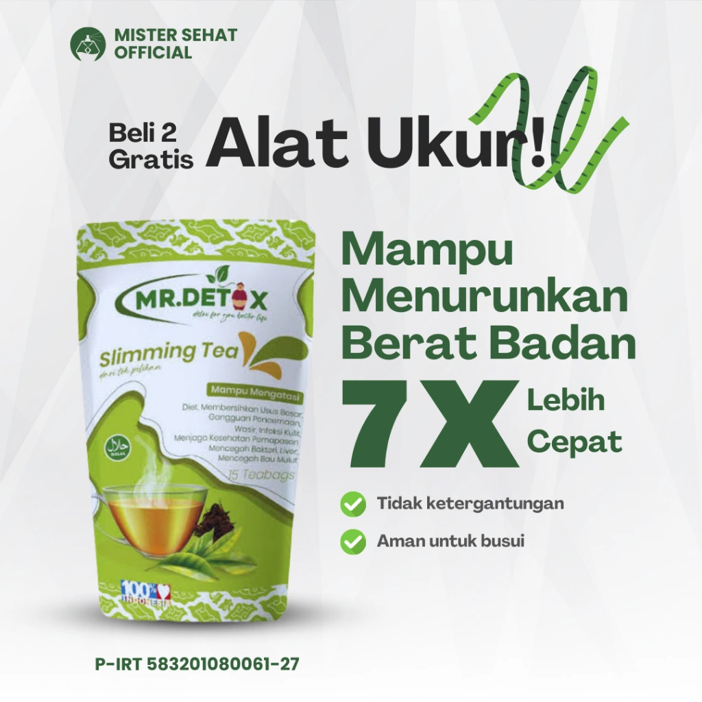 Mr Detox Slimming Tea Teh Herbal Diet Pelangsing Detox Tubuh Pengurus Penurun Berat Badan Pengecil Perut Buncit Pembakar Lemak Ampuh Atasi Wasir Termurah