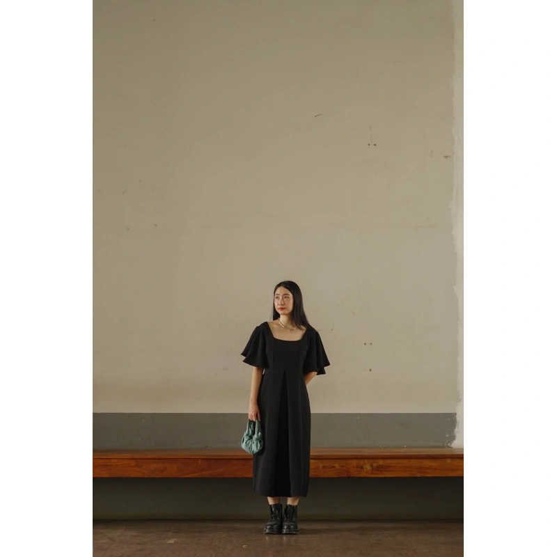 WBR Daydream Dress | Dress Midi Wanita Lengan Butterfly