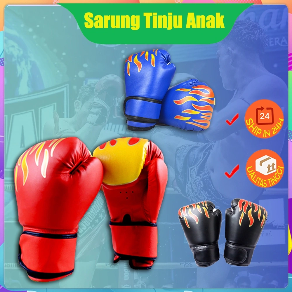 Sarung Tangan Tinju Anak / Boxing Gloves Kids / Peralatan Pelatihan Tinju Anak - 6OZ