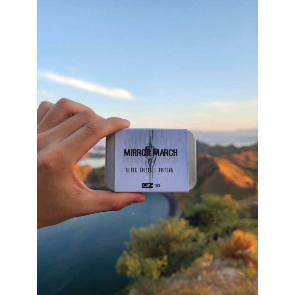 Kalung dogtag anti karat anti alergi Mengkilap finishing glossy cermin custom nama + logo gratis