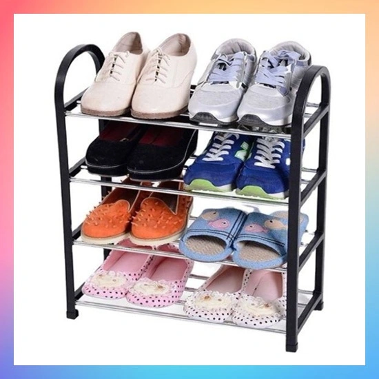 Rak Sepatu Plastik 4 Susun / Rak Sepatu Serbaguna 4 Tingkat / Rak Sendal / Tempat Sandal / Shoe Rack 4 Level