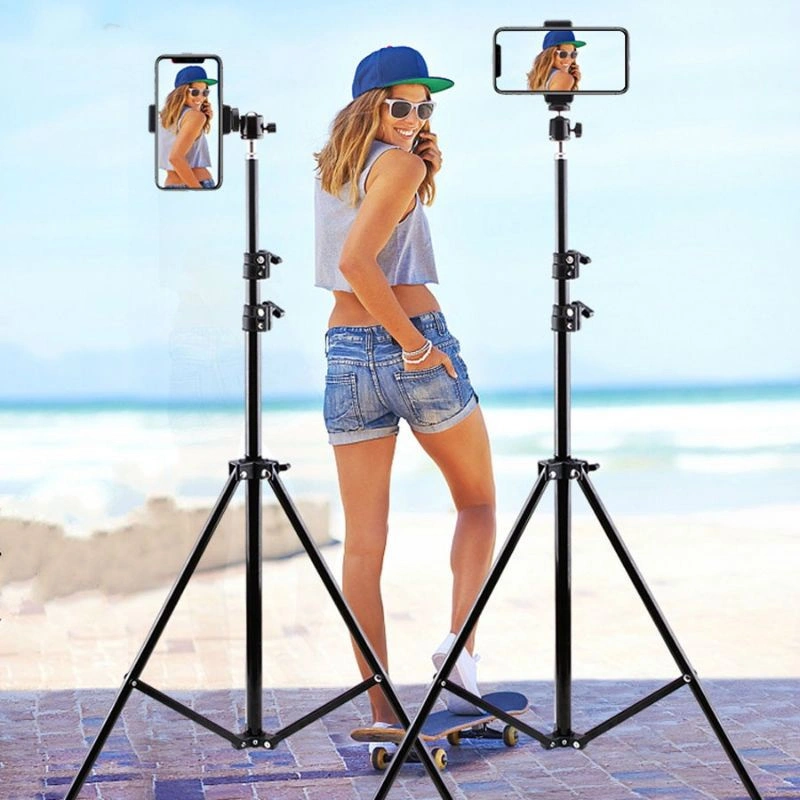 Tripod Handphone 2 Meter Besi Plus Mini ball head Holder Hp