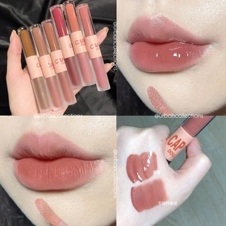 Cappuvini 2in1 Mud Lipstick Lip Cream Lip Gloss dua sisi Matte Lipstik Glossy Lipstick Cappuvini ORIGINAL