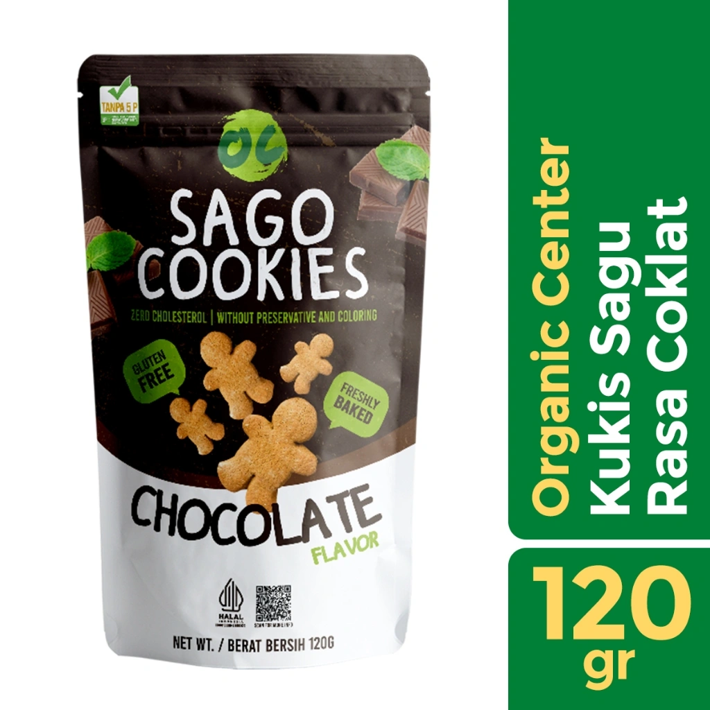 Organic Center - Sago Cookies Chocola 120gr - Kukis Sagu Coklat - Kue Kering - Snack