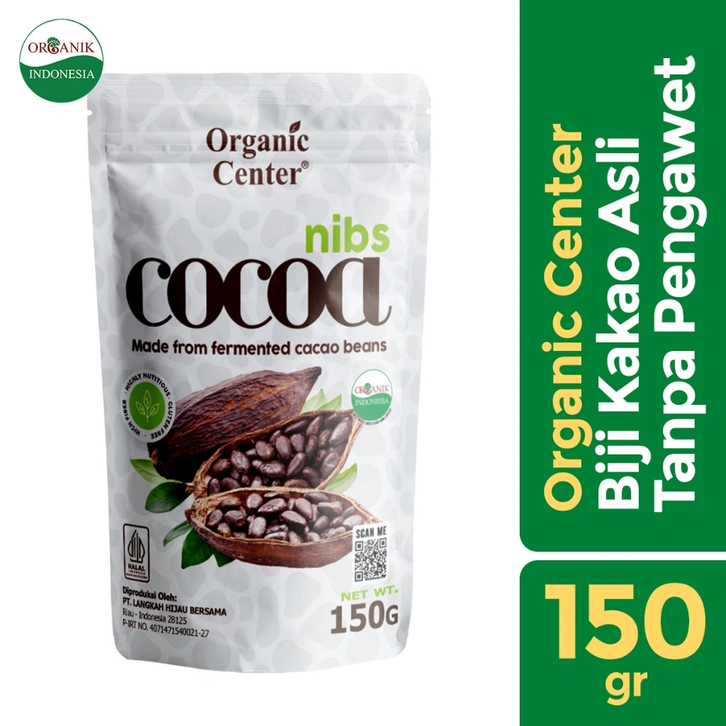 Organic Center - Cacao Nibs Sweet 150gr - Biji Cokelat - Biji Kakao Asli