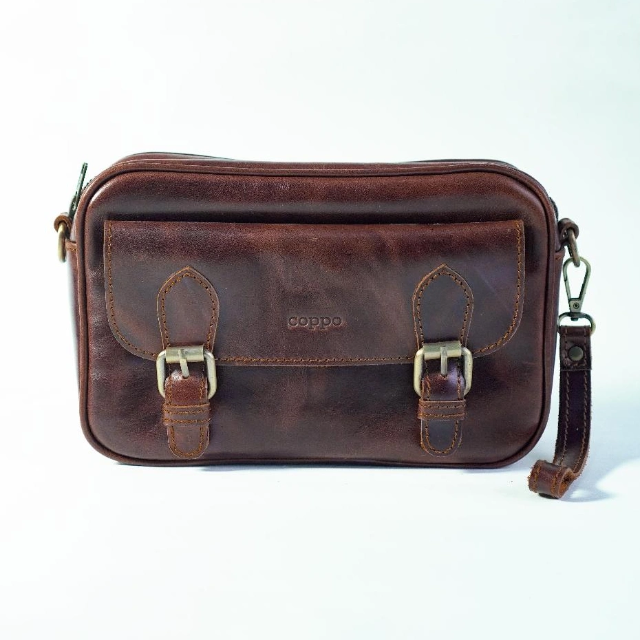 Coppo Handbag Slingbag Leather Tas Selempang 2 in 1 Pria Wanita Kulit Sapi Shell Cordovan Limited