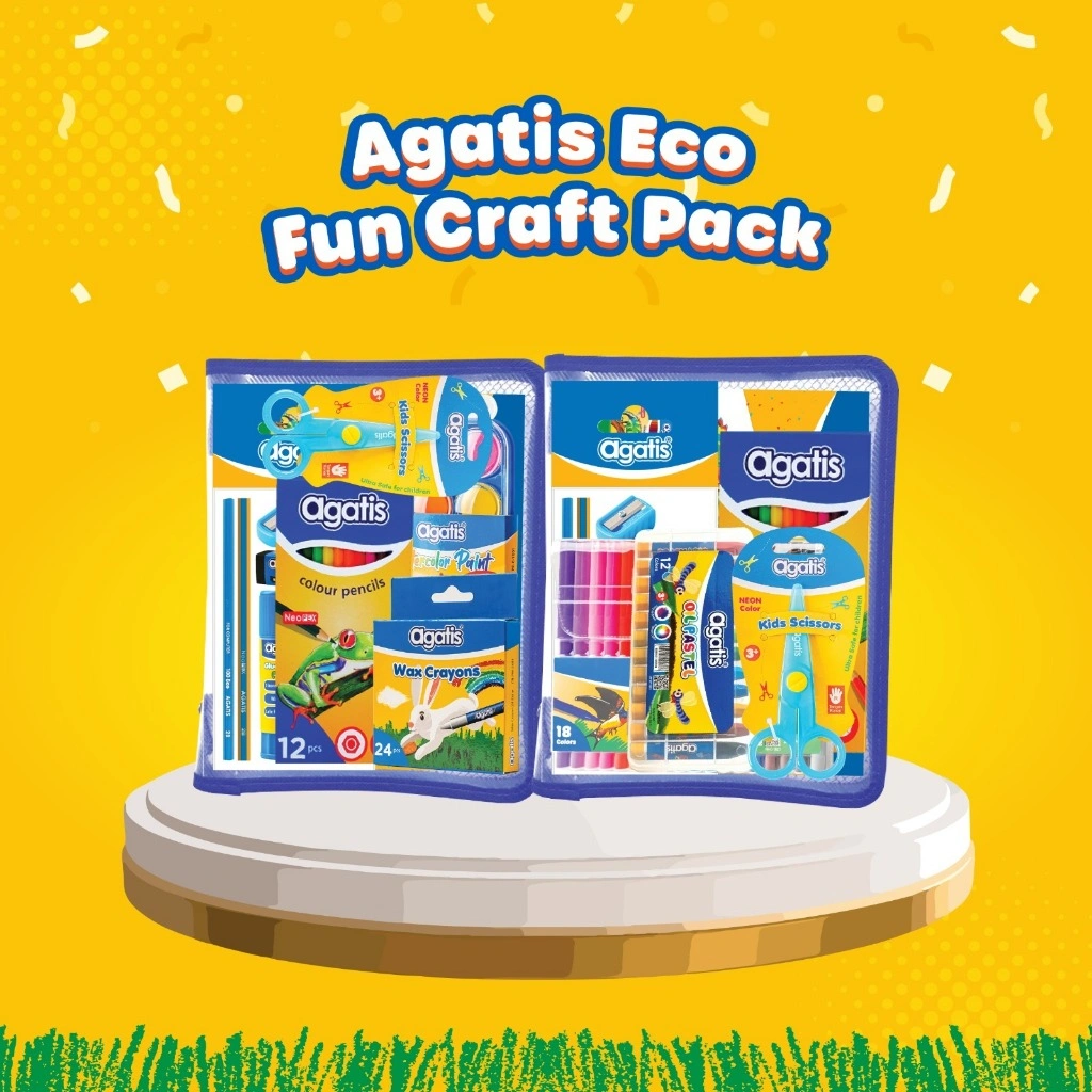 AGATIS Stationery - Paket Alat Tulis Sekolah Mewarnai Anak TK/PAUD Coloring Competition Fun Craft Eco - Play Pack
