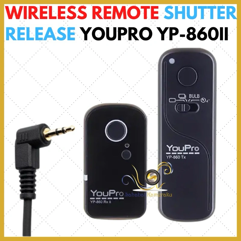 3.5mm RR-100 Wireless Remote Shutter Release YouPro YP-860II Kamera Fuji Viltrox JJC Photobox Self Studio X-S10 X-s20 X-T200 X-M5 XM5