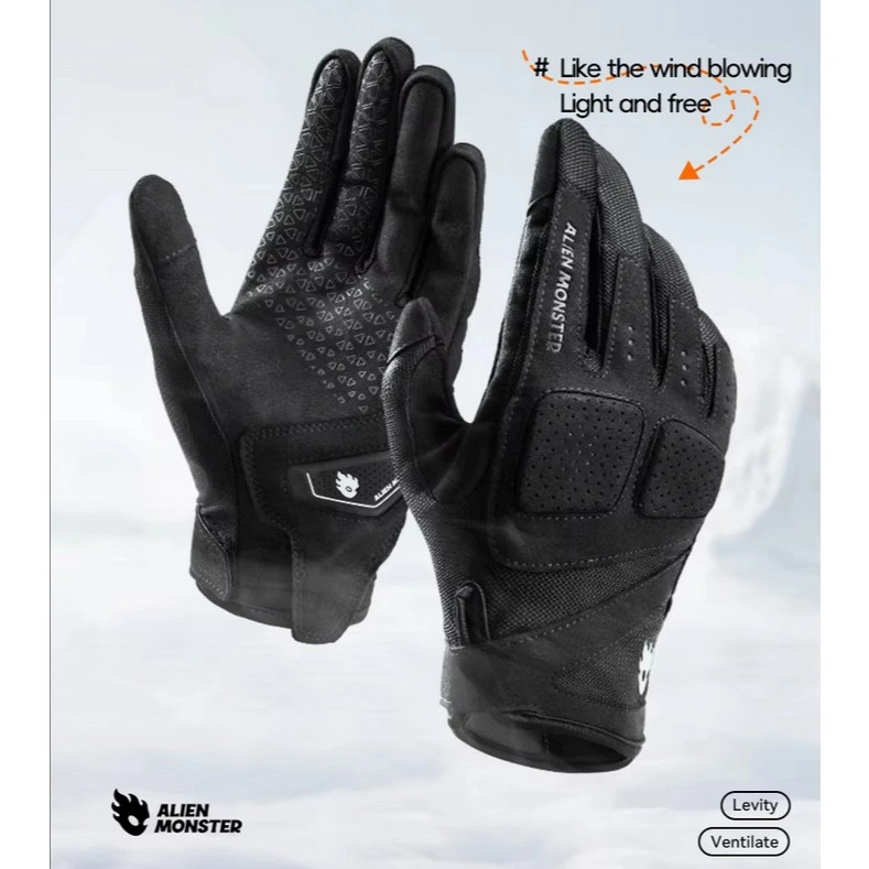 Alien Monster Mesh Motorcycle Gloves Touchscreen Sarung Tangan Motor