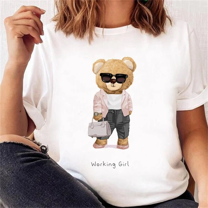 Herlin Collection_Kaos Atasan Kekinian BEAR GIRL Pilih gambar_Kaos Anak dan Dewasa