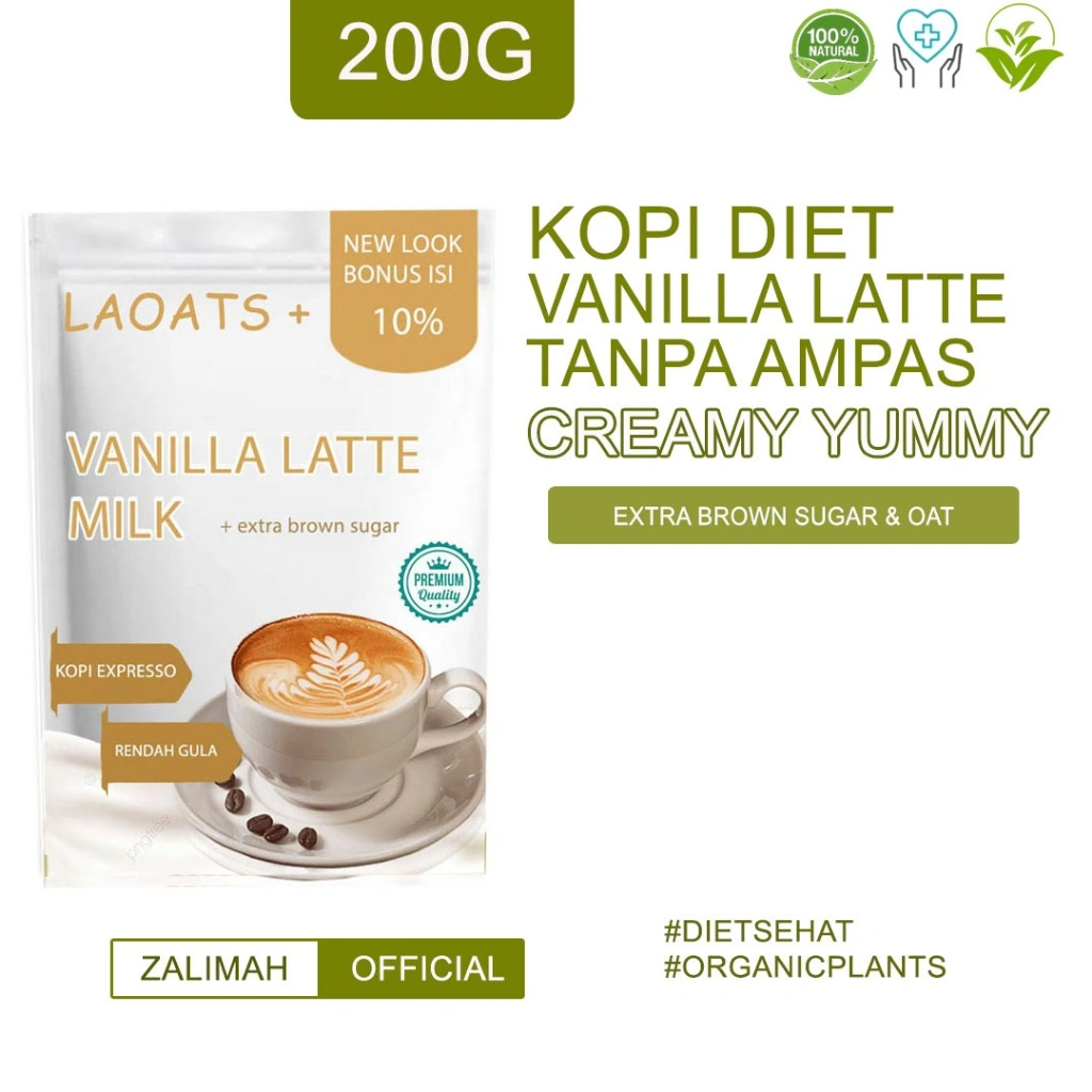 Kopi Susu Minuman Diet Pelangsing Badan Kopi Susu Gula Aren Penurun Berat Badan Kopi Bubuk Arabica Minuman Diet Pelangsing Penurun Berat Badan Laoats