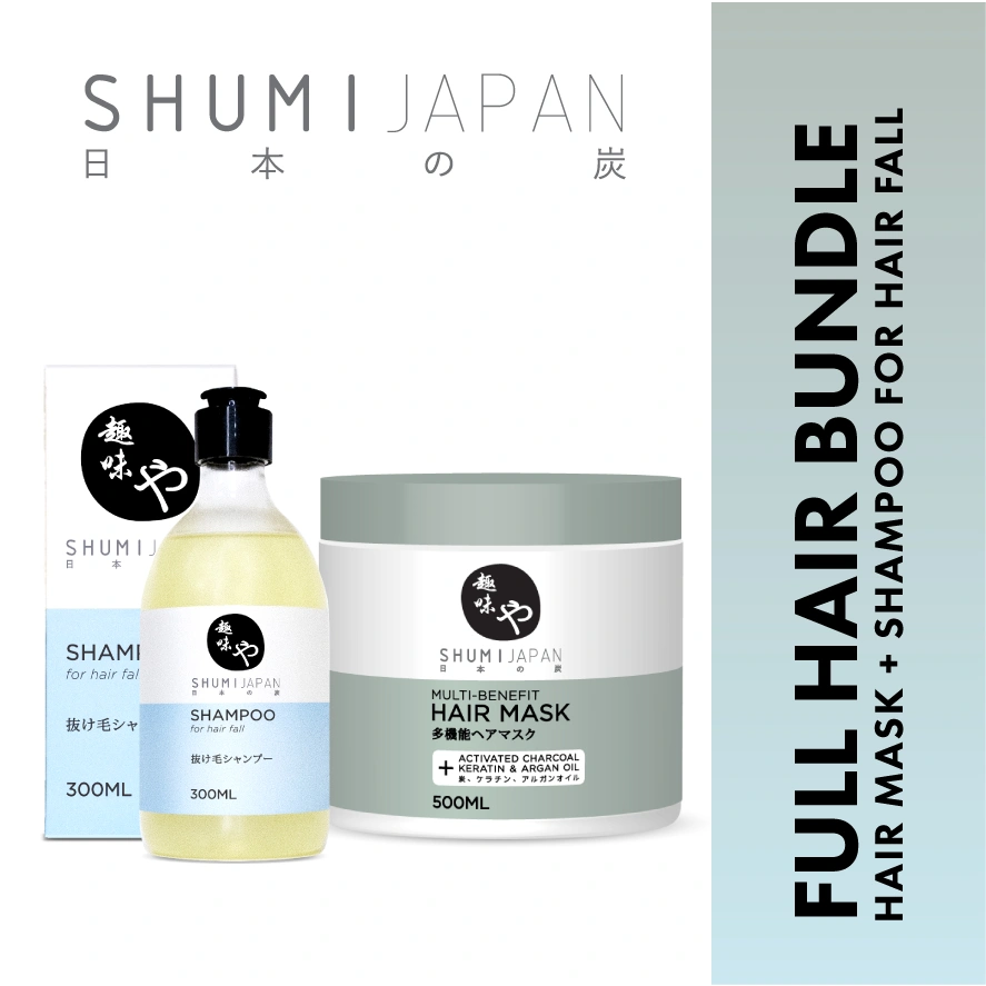 [BPOM] PAKET RAMBUT LEBAT! SHUMI Japan Hair Mask + Shampoo for Hair Fall / Treatment / Haircare / Masker Rambut / Shampo