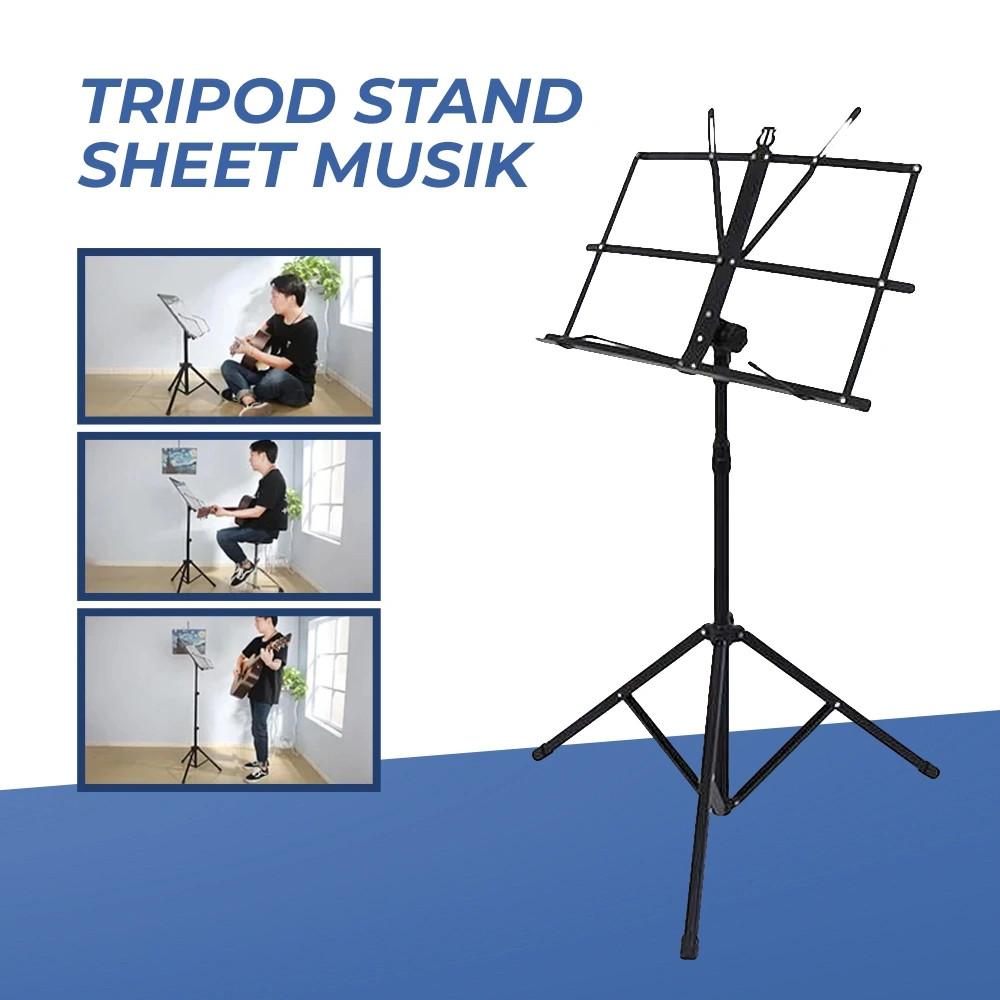Tripod Stand Partitur Sheet Musik Adjustable 1.2 Meter - P-01