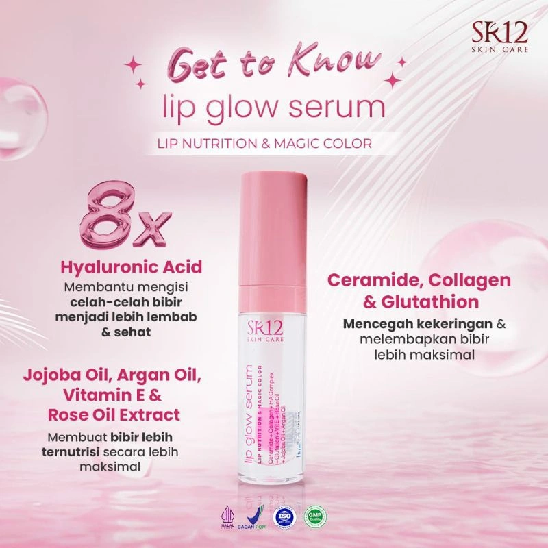 Lip Glow Magic SR12 Ori Pelembab Melembabkan Pemerah Bibir Tahan Lama Lip Gloss Lipstik Original BPOM