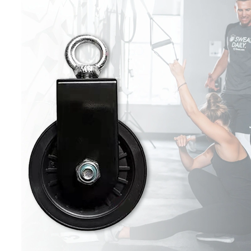 Pulley Cable Single plastik Untuk Peralatan Gym Roda Pulley Home Gym 88mm
