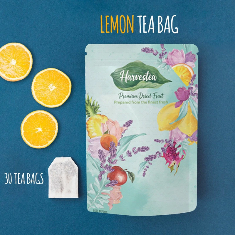 HARVESTEA LEMON TEA BAG | TEH DIET HERBAL LEMON KERING ASLI