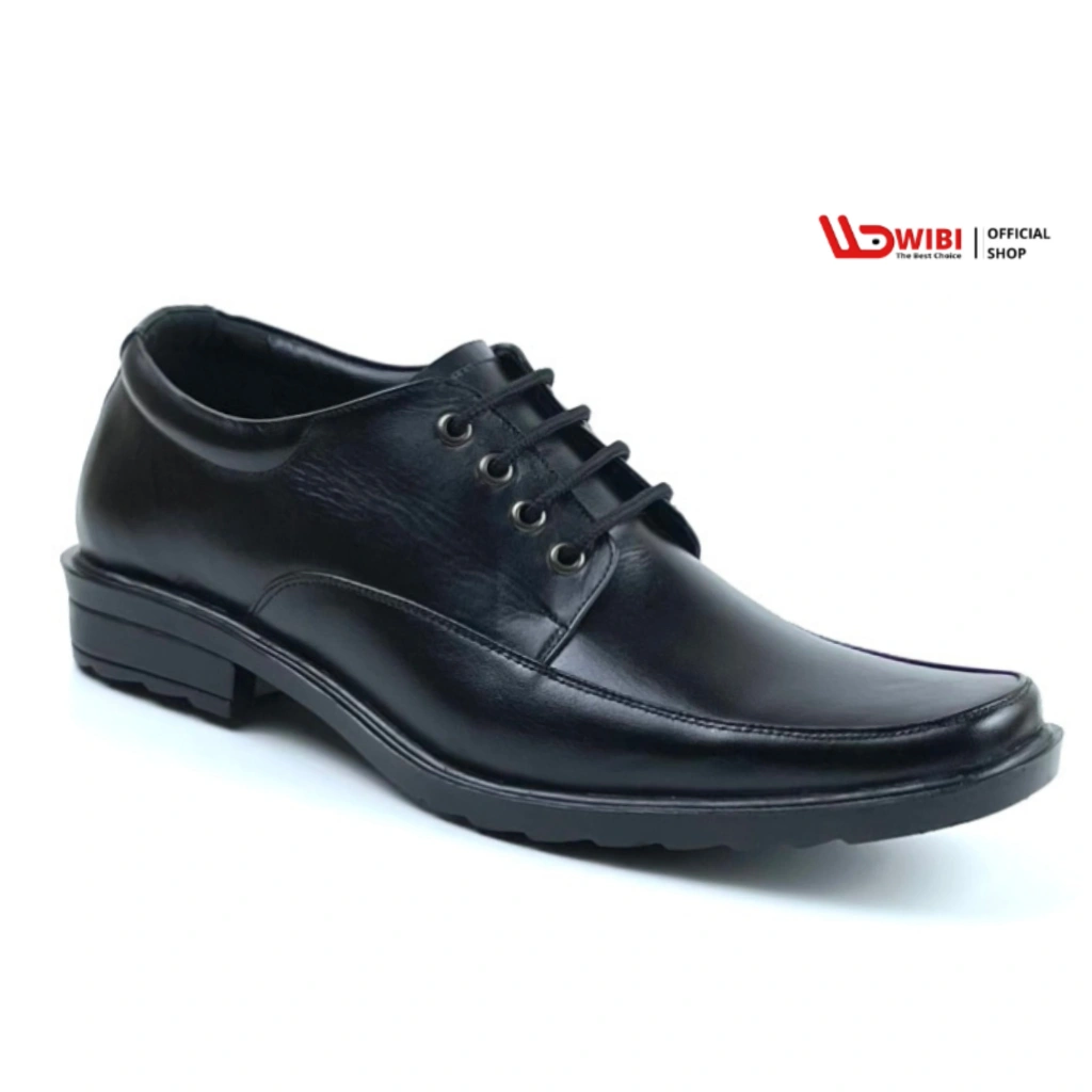 Wibi SP32 Sepatu Pria Pantofel Oxford Formal 100% Kulit Asli Hitam Size 39 - 43