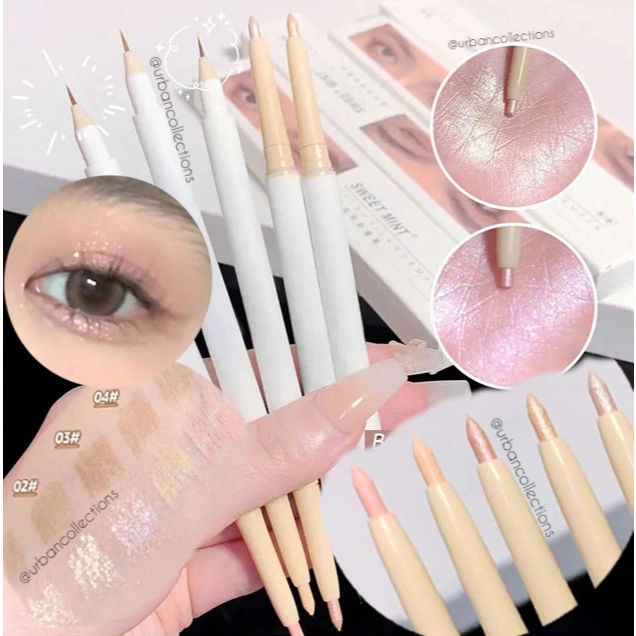 Sweet Mint 2in1 Eyebrow Pen Glitter Pen Eyeliner Pen Eyeliner dan Eyeshadow dalam 1 Pen Eyeshadow Instan Glitter Matte Eyeshadow Stick