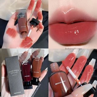 PINKYFOCUS Clear Mirror Lip Glaze Glass LipGloss Pinky Focus Mirror Lipgloss Glossy Lip Plumper