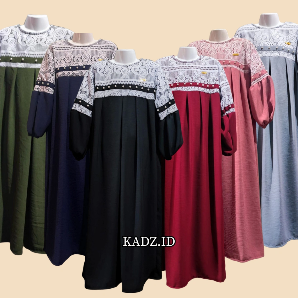 KADZ.ID - DRES IBU & ANAK - GAMIS Bisa COUPLE - BAHAN CRINCLE MIX BROKAT