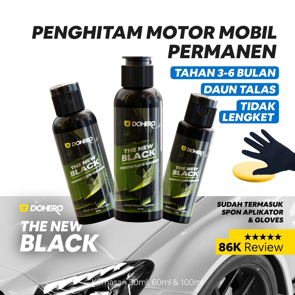 Penghitam Body Motor / Mobil Permanen - Dohero The New Black