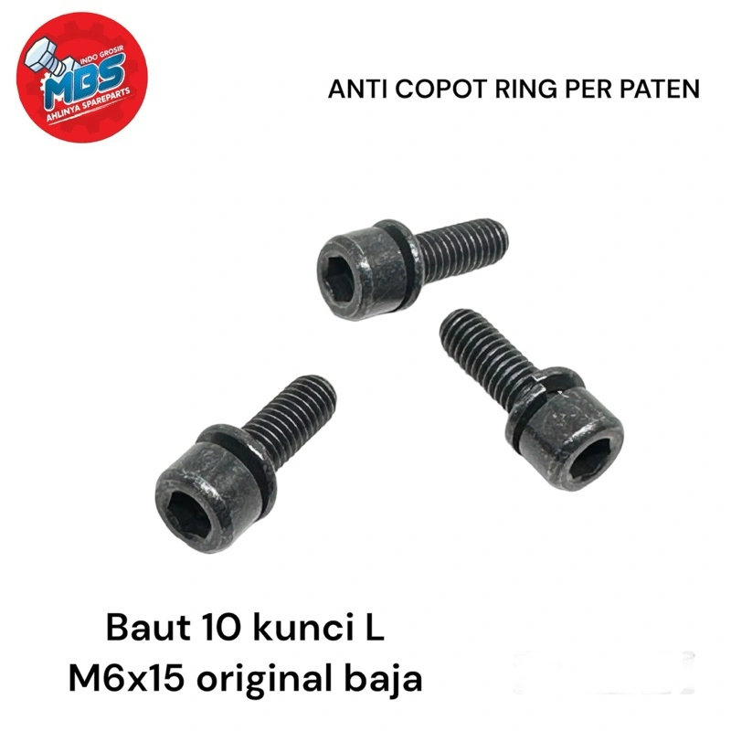 BAUT 10 L m6x1 5 ORIGINAL BAUT TUTUP BAK POMPA OLI RX KING ANTI COPOT