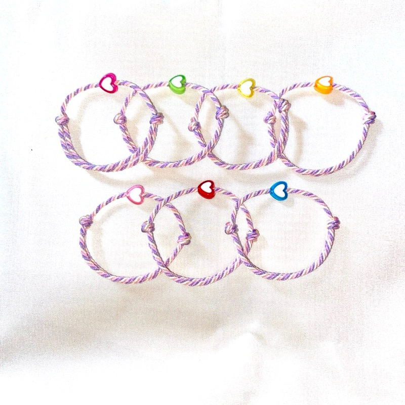 [variasi A] 1pcs gelang love ❤️ warna Lilac pink cream gelang bayi gelang anak gelang dewasa