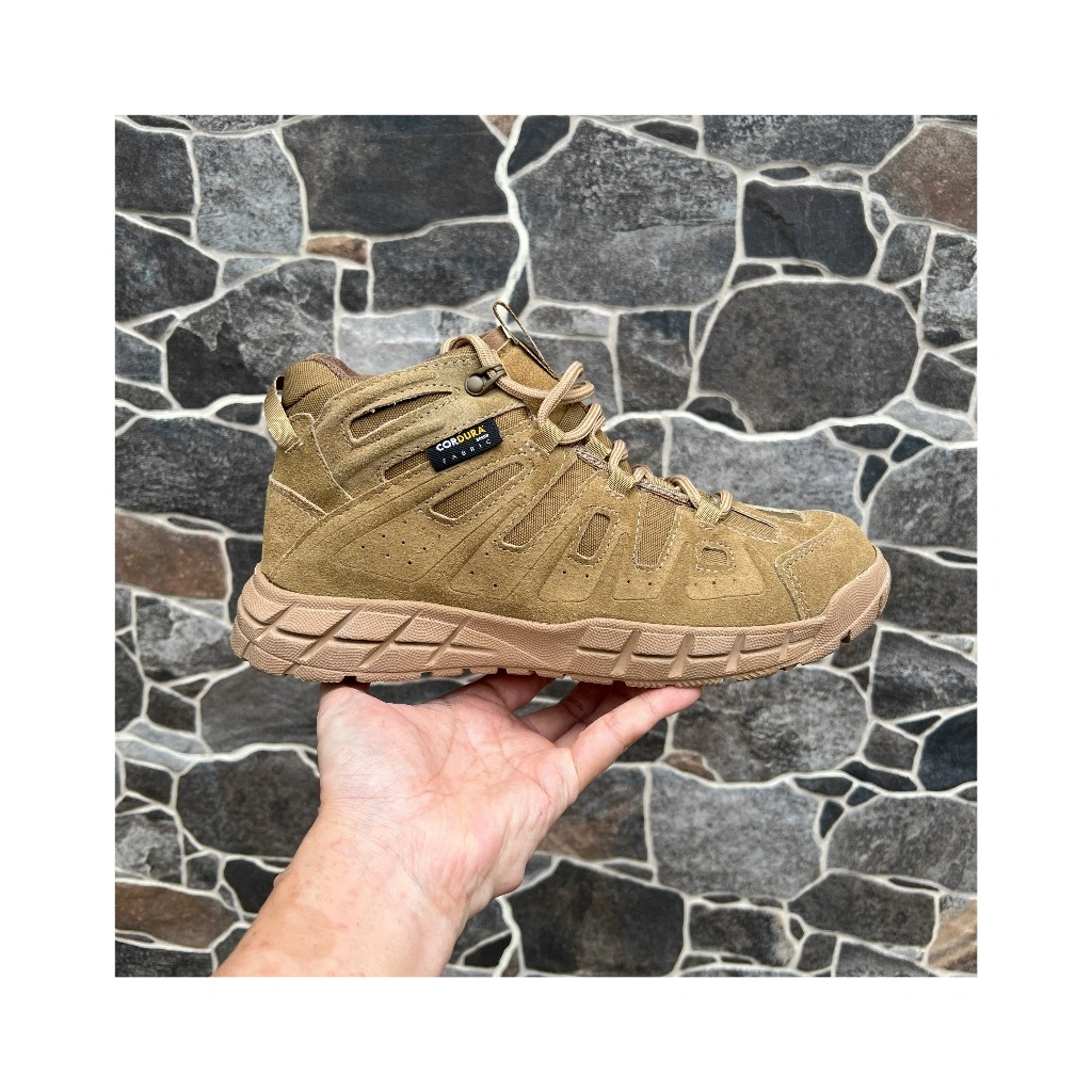 Sepatu Combat Boots PDL ARMORY 6 Inci - Sepatu Gunung Warna Cokelat / Coklat Coyote