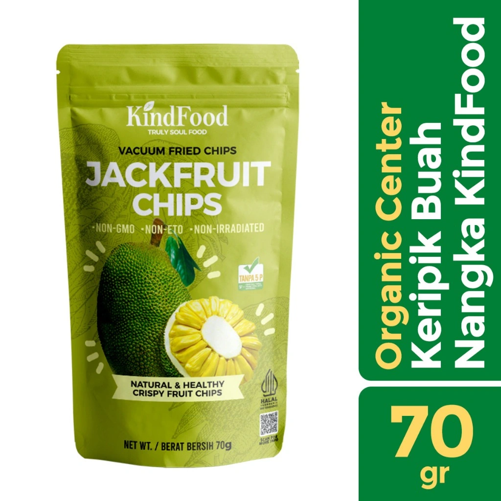 Organic Center - Jackfruit Chips 60gr - Keripik Nangka - Snack Sehat