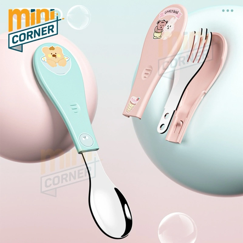 [MINICORNER] Sendok Garpu Lipat Stainless 304 Travel anak kids