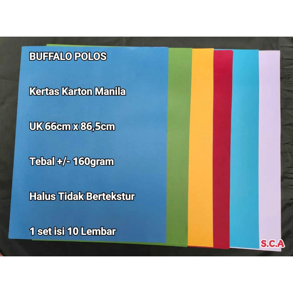 Kertas Karton Manila BC Warna  per roll 10 Lembar
