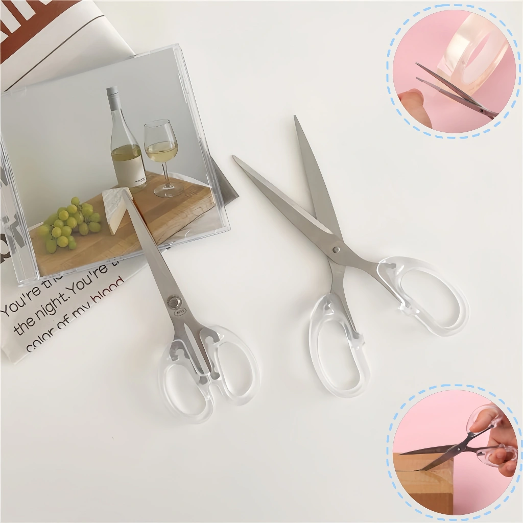 Gunting Kertas Aesthetic Transparan Scissors Scrapbook gunting kertas kertas aesthetic
