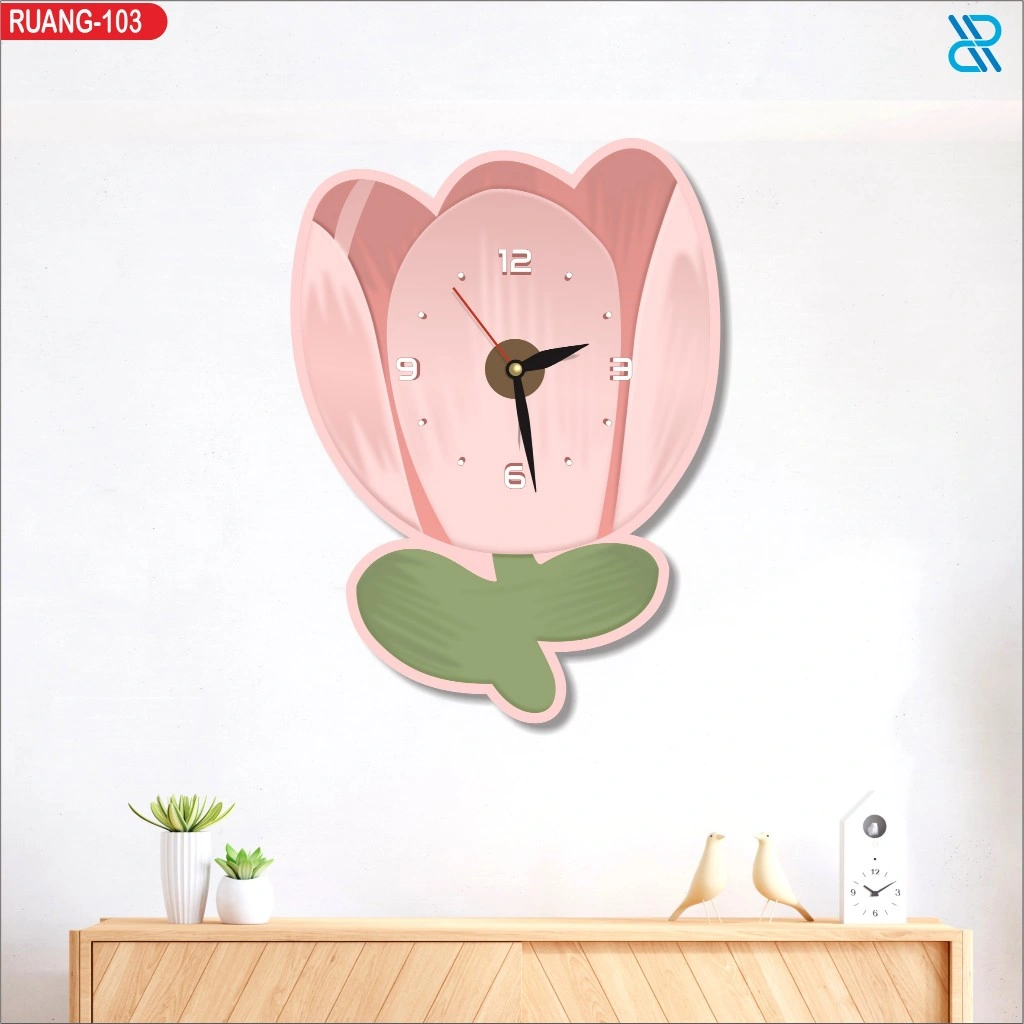 Ruang - Jam Dinding Clock Ukir paus biru Hiasan Dinding Ruang Tamu Kamar tidur anak