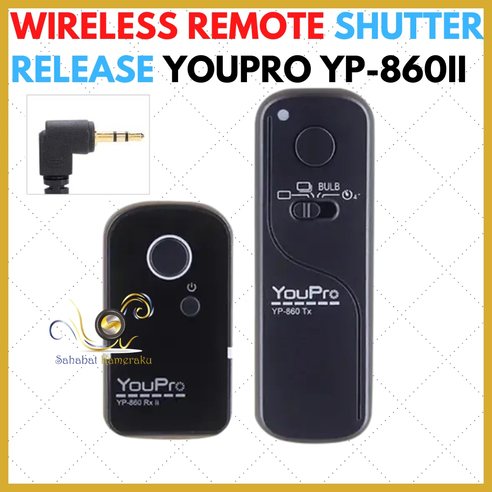 Wireless Remote Shutter Release YouPro YP-860II RR-100 Kamera Fujifilm XT100 XA5 XA10 XT3 XT30 XT20 XT10 XT1 XT2 XT3 XT4 XT5 X70 X30 X100T XH1 Xpro2 GFX50S GF50R like Viltrox JJC Photobox Self Studio