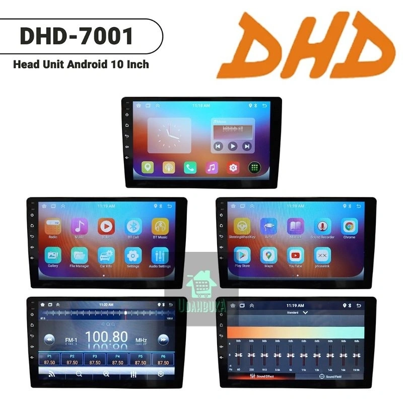 Head Unit Android Double Din Mobil - DHD 7001 - 10 Inch - GPS - Bluetooth - Mirror Link