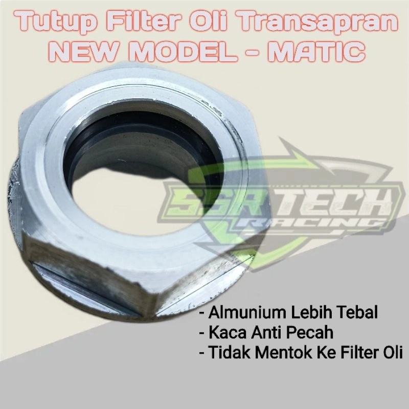 Tutup Filter Oli Transparan Beat Vario Stylo Scoopy PCX ADV Fazzio Mio J 125 Mio GT Mio Soul GT XRide Fino Fazzio ssr