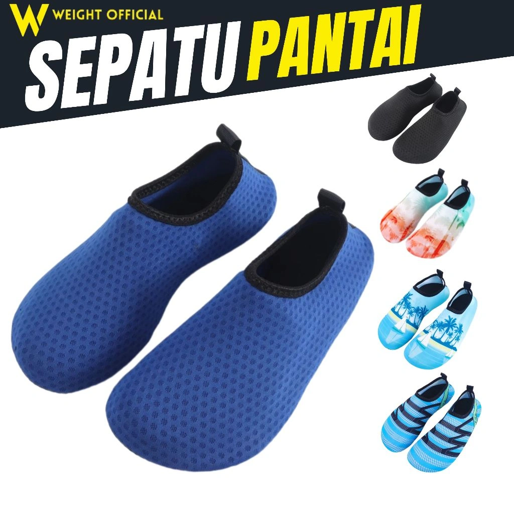 WEIGHT SPORT Sepatu pantai aqua rafting selam dewasa anti licin Sepatu slip On Pantai Olahraga Air renang mancing Pria Wanita Spatu diving renang surfing snorkling
