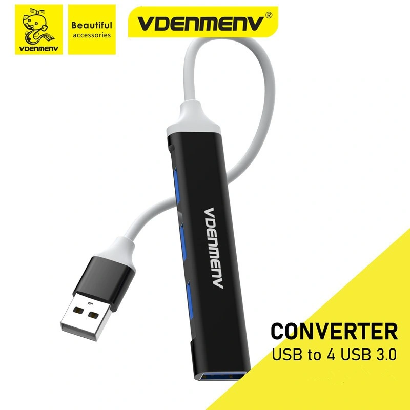 VDENMENV DU17A Aluminum USB HUB 4*USB3.0 Docking Station for Laptop Computer PC