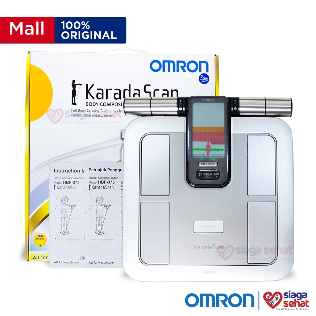 Timbangan Alat Pengukur BMI Digital Omron Karada Scan HBF-375 - Smart Body Composition Monitor
