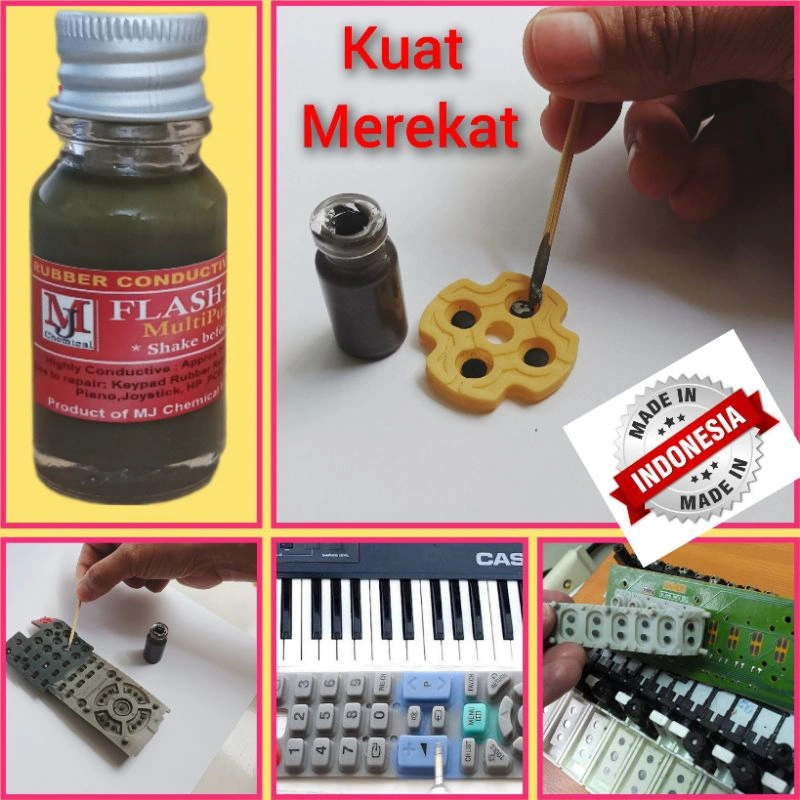 Rubber conductive paint  cat karet konduktif  utk keypad tuts joystick keyboard 10ml