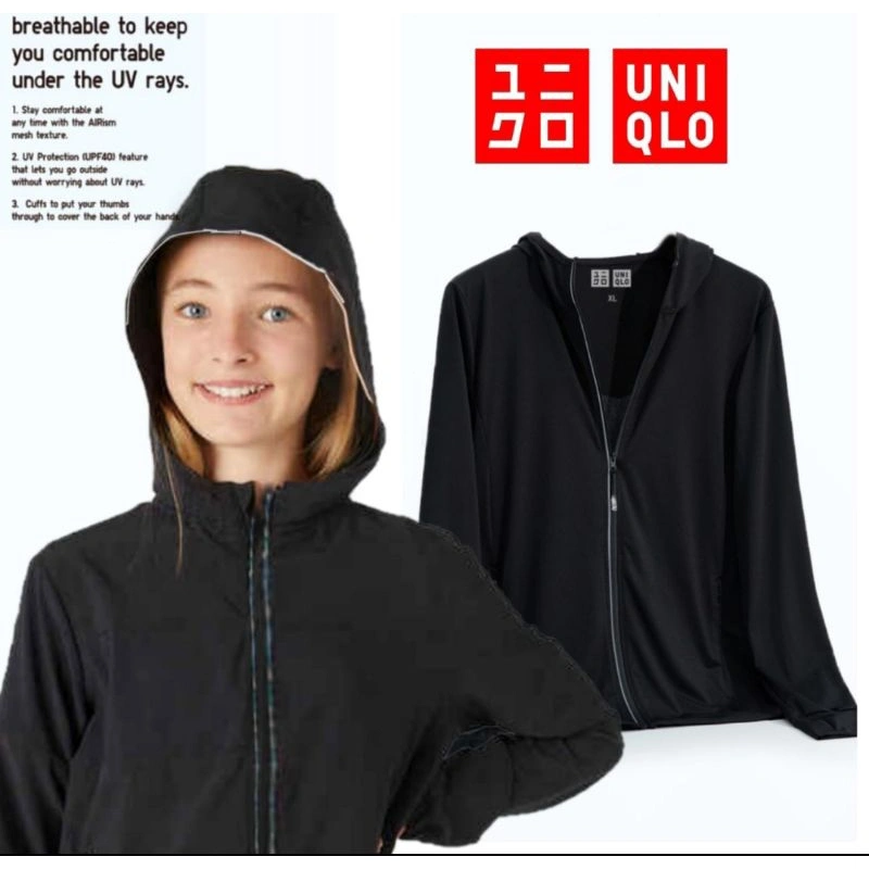 Jacket hodie anak perempuan /UNQ size 10-16 tahun