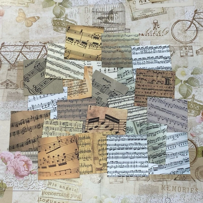 35 pcs Sheet Musik Not Lagu Stiker Jurnaling