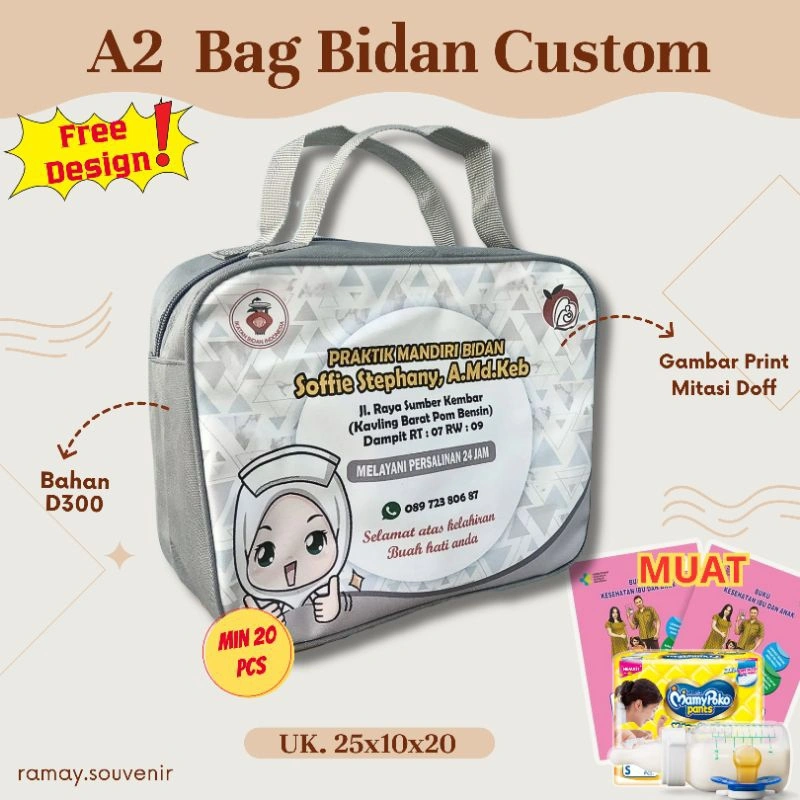 (COD) TAS BIDAN CUSTOM MURAH/TAS PERSALINAN CUSTOM/TAS LAHIRAN CUSTOM/TAS BIDAN TERLARIS PREMIUM