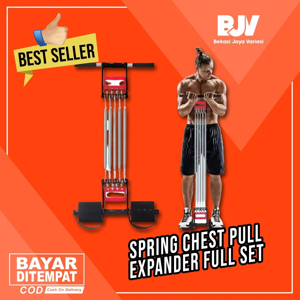 Alat Fitness Gym Portable Otot Bisep Spring Chest Pull Expander