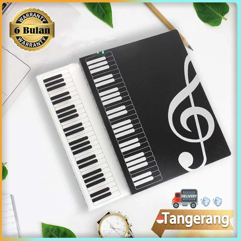 Nota Lembaran Piano Musik 40 Sheets Music Score Book A4 Insert-Type Folder Folding Music Score
