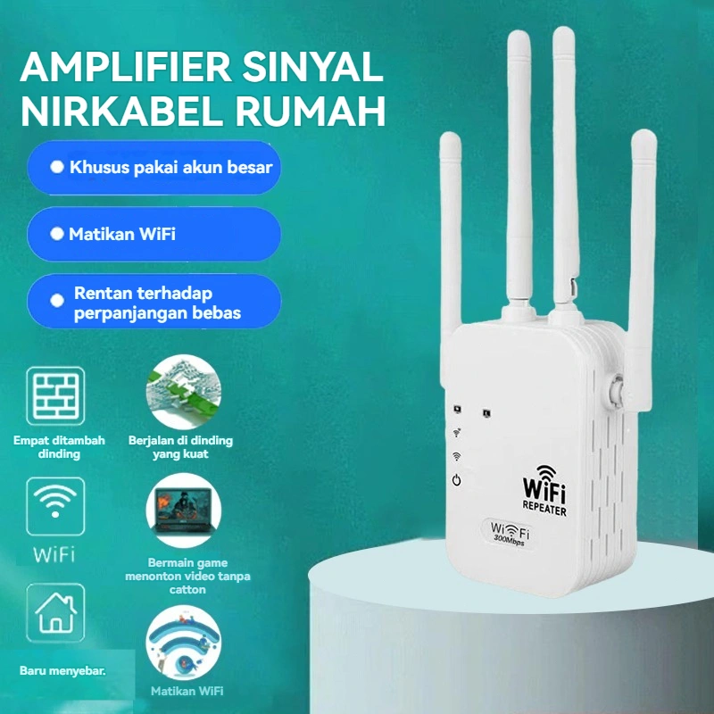 Wifi Repeater 4TX 300m Wifi Wireless Range Extender Router wifi extender penguat wifi sinya repeater penguat jaringan penguat wifi jarak