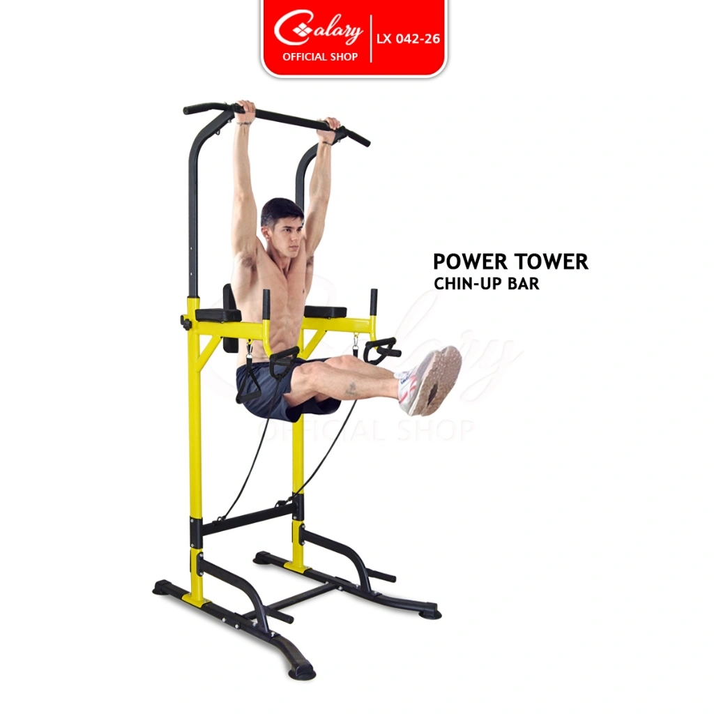 CALARY Power Tower Pull Up Bar Chin Up Hanging Bar Fitness Alat Olahraga Gym 042-26